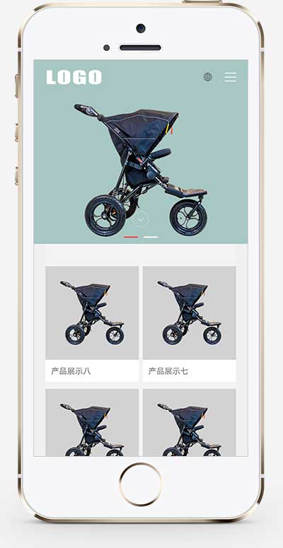 (自适应手机端)中英文双语婴儿车安全座椅网站模板